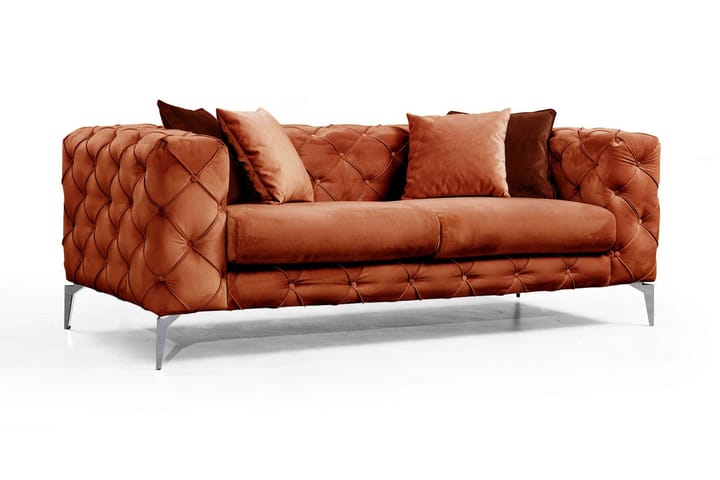 Sofa 2-seters Canunda - Oransje - 2 seter sofa