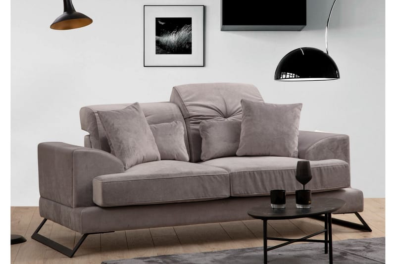 Sofa 2-seters Janavia - Grå - 2 seter sofa