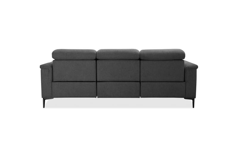 Sofa 3-seter Lund Antrasitt, Belfast-stoff, Manuell hvilestol - Antrasitt, Belfast-stoff, Manuell hvilestol - Møbler - Sofaer - Reclinersofaer
