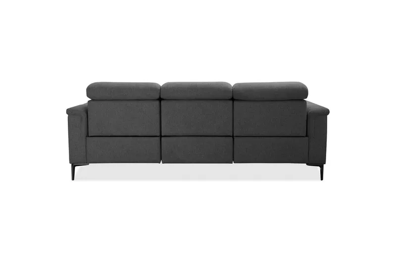 Sofa 3-seter Lund Antrasitt, Belfast-stoff, Manuell hvilestol - Antrasitt, Belfast-stoff, Manuell hvilestol - Møbler - Sofaer - Reclinersofaer