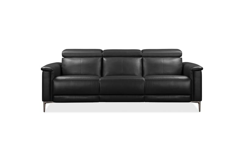 Sofa 3-seter Lund Grå, Lær/PU, Elektrisk recliner - Grå, Lær/PU, Elektrisk recliner - Møbler - Sofaer - Reclinersofaer