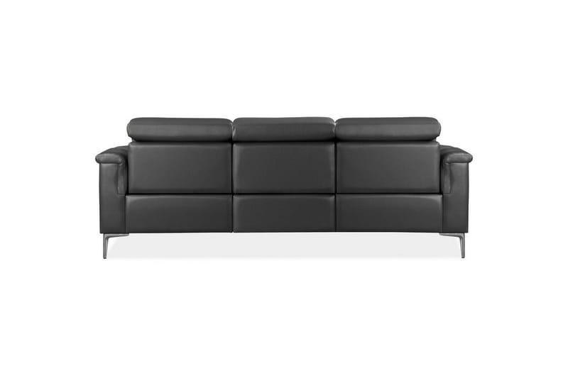 Sofa 3-seter Lund Grå, PU, Manuell hvilestol - Grå, PU, Manuell hvilestol - Møbler - Sofaer - Reclinersofaer