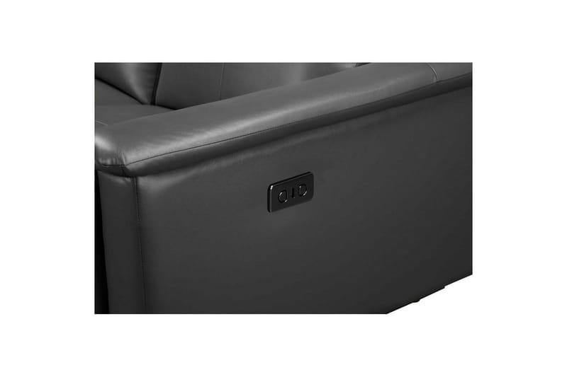 Sofa 3-seter Lund Grå, PU, Elektrisk recliner - Grå, PU, Elektrisk recliner - Møbler - Sofaer - Reclinersofaer