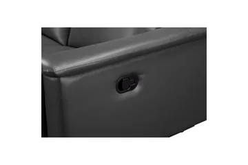 Sofa 3-seter Lund Grå, PU, Manuell hvilestol - Grå, PU, Manuell hvilestol - Møbler - Sofaer - Reclinersofaer