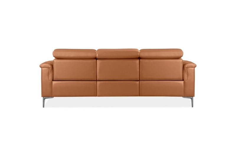 Sofa 3-seter Lund Kognac, Lær/PU, Manuell hvilestol - Kognac, Lær/PU, Manuell hvilestol - Møbler - Sofaer - Reclinersofaer