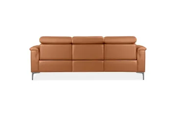 Sofa 3-seter Lund Kognac, Lær/PU, Manuell hvilestol - Kognac, Lær/PU, Manuell hvilestol - Møbler - Sofaer - Reclinersofaer