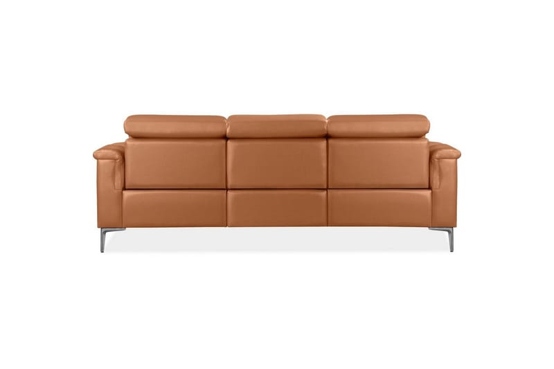 Sofa 3-seter Lund Kognac, Lær/PU, Manuell hvilestol - Kognac, Lær/PU, Manuell hvilestol - Møbler - Sofaer - Reclinersofaer