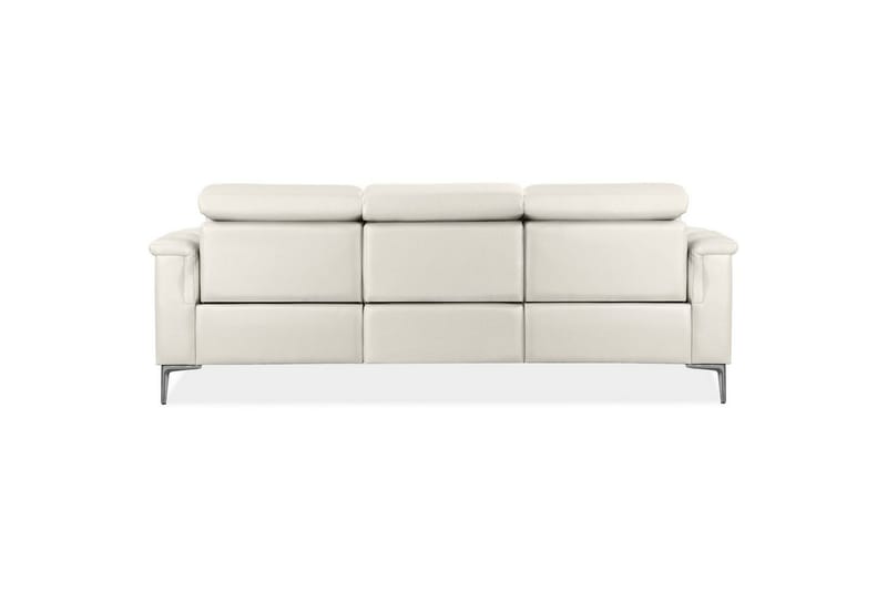 Sofa 3-seter Lund Krem, Lær/PU, Manuell hvilestol - Krem, Lær/PU, Manuell hvilestol - Møbler - Sofaer - Reclinersofaer