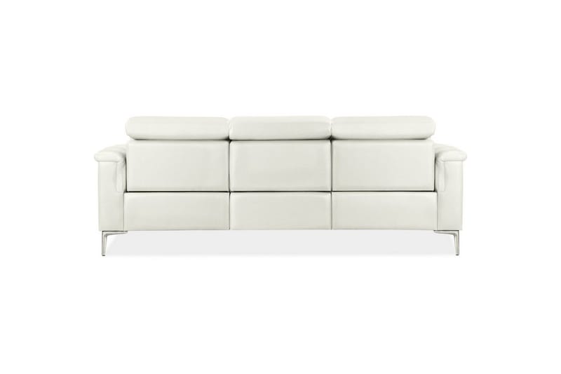 Sofa 3-seter Lund Krem, PU, Manuell hvilestol - Krem, PU, Manuell hvilestol - Møbler - Sofaer - Reclinersofaer