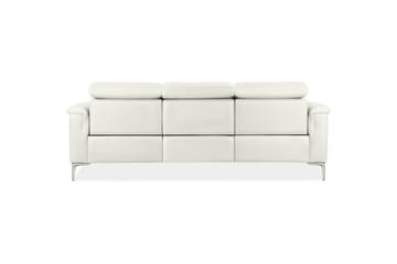 Sofa 3-seter Lund Krem, PU, Manuell hvilestol - Krem, PU, Manuell hvilestol - Møbler - Sofaer - Reclinersofaer