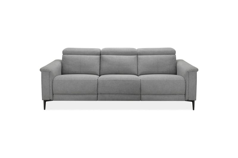 Sofa 3-seter Lund Lys grå, Belfast-stoff, Elektrisk recliner - Lys grå, Belfast-stoff, Elektrisk recliner - Møbler - Sofaer - Reclinersofaer