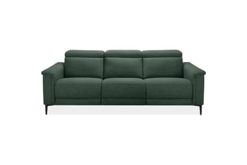 Sofa 3-seter Lund Mørk grønn, Belfast-stoff, Elektrisk recliner - Mørk grønn, Belfast-stoff, Elektrisk recliner - Møbler - Sofaer - Reclinersofaer