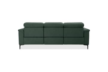Sofa 3-seter Lund Mørk grønn, Belfast-stoff, Elektrisk recliner - Mørk grønn, Belfast-stoff, Elektrisk recliner - Møbler - Sofaer - Reclinersofaer