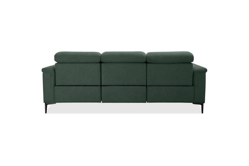 Sofa 3-seter Lund Mørk grønn, Belfast-stoff, Elektrisk recliner - Mørk grønn, Belfast-stoff, Elektrisk recliner - Møbler - Sofaer - Reclinersofaer