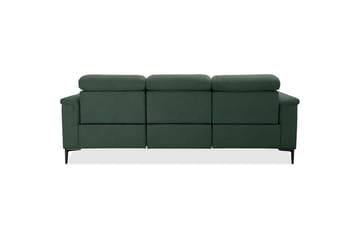 Sofa 3-seter Lund Mørk grønn, Belfast-stoff, Elektrisk recliner - Mørk grønn, Belfast-stoff, Elektrisk recliner - Møbler - Sofaer - Reclinersofaer