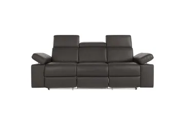 Sofa 3-seter Rayland Brun, PU, Elektrisk recliner - Brun, PU, Elektrisk recliner - Møbler - Sofaer - Reclinersofaer