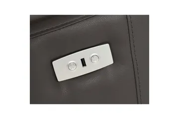 Sofa 3-seter Rayland Brun, PU, Elektrisk recliner - Brun, PU, Elektrisk recliner - Møbler - Sofaer - Reclinersofaer