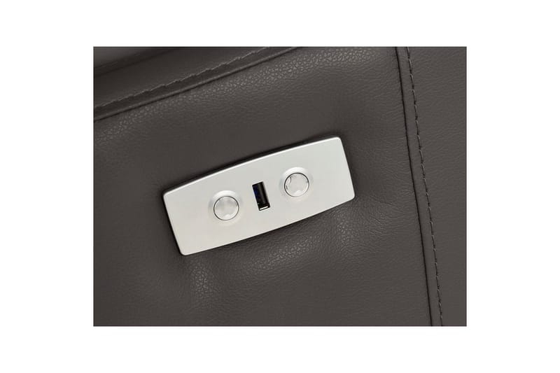 Sofa 3-seter Rayland Brun, PU, Elektrisk recliner - Brun, PU, Elektrisk recliner - Møbler - Sofaer - Reclinersofaer