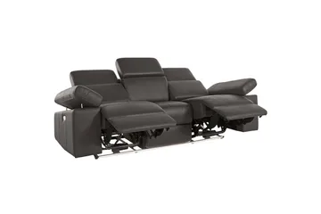 Sofa 3-seter Rayland Brun, PU, Elektrisk recliner - Brun, PU, Elektrisk recliner - Møbler - Sofaer - Reclinersofaer