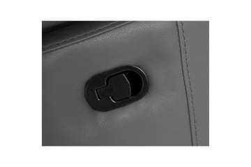Sofa 3-seter Rayland Grå, Lær/PU, Elektrisk recliner - Grå, Lær/PU, Elektrisk recliner - Møbler - Sofaer - Reclinersofaer