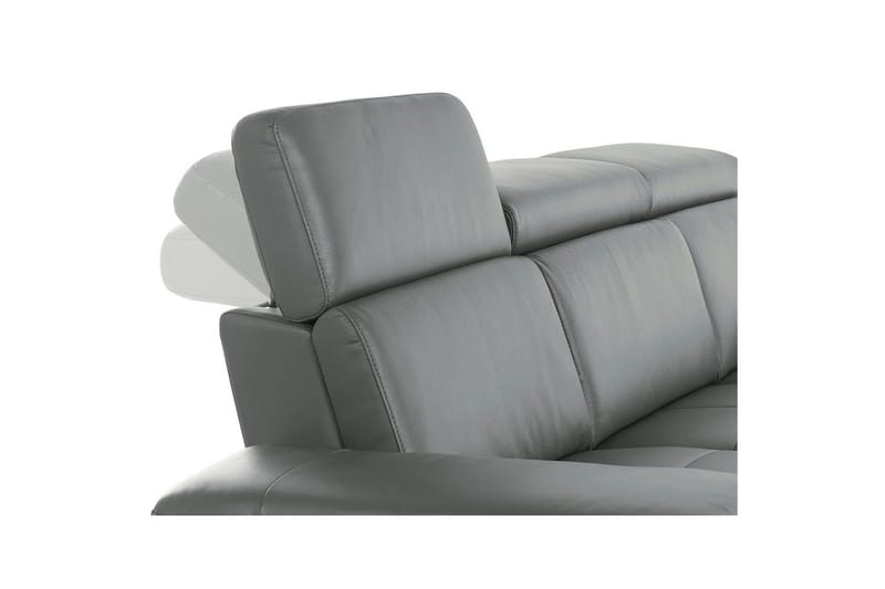 Sofa 3-seter Rayland Grå, Lær/PU, Manuell hvilestol - Grå, Lær/PU, Manuell hvilestol - Møbler - Sofaer - Reclinersofaer