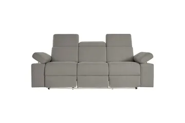 Sofa 3-seter Rayland Grå, Sunday Stoff, Elektrisk recliner - Grå, Sunday Stoff, Elektrisk recliner - Møbler - Sofaer - Reclinersofaer