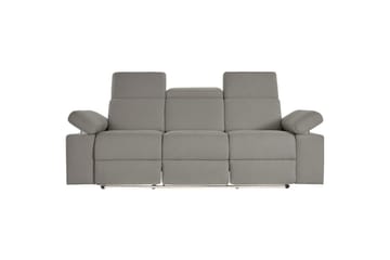 Sofa 3-seter Rayland Grå, Sunday Stoff, Elektrisk recliner - Grå, Sunday Stoff, Elektrisk recliner - Møbler - Sofaer - Reclinersofaer