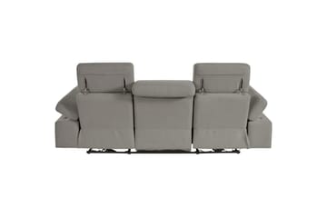 Sofa 3-seter Rayland Grå, Sunday Stoff, Elektrisk recliner - Grå, Sunday Stoff, Elektrisk recliner - Møbler - Sofaer - Reclinersofaer