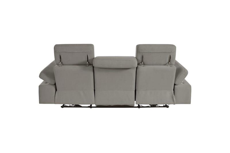 Sofa 3-seter Rayland Grå, Sunday Stoff, Elektrisk recliner - Grå, Sunday Stoff, Elektrisk recliner - Møbler - Sofaer - Reclinersofaer