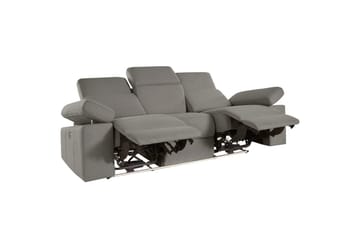 Sofa 3-seter Rayland Grå, Sunday Stoff, Elektrisk recliner - Grå, Sunday Stoff, Elektrisk recliner - Møbler - Sofaer - Reclinersofaer