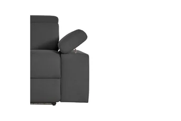 Sofa 3-seter Rayland Grå, Sunday Stoff, Manuell hvilestol - Grå, Sunday Stoff, Manuell hvilestol - Møbler - Sofaer - Reclinersofaer