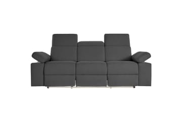 Sofa 3-seter Rayland Grå, Sunday Stoff, Manuell hvilestol - Grå, Sunday Stoff, Manuell hvilestol - Møbler - Sofaer - Reclinersofaer