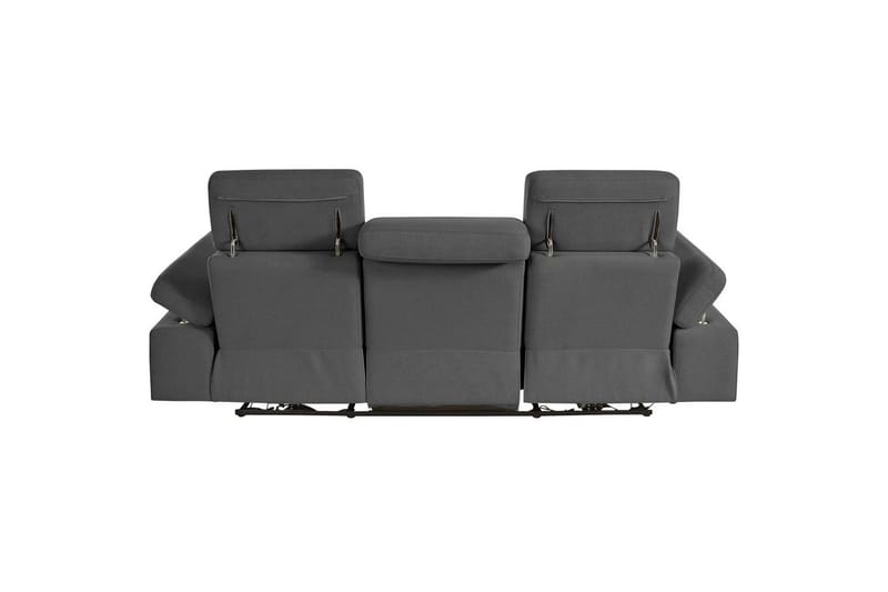 Sofa 3-seter Rayland Grå, Sunday Stoff, Manuell hvilestol - Grå, Sunday Stoff, Manuell hvilestol - Møbler - Sofaer - Reclinersofaer