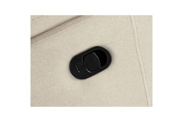 Sofa 3-seter Rayland Hvit, Sunday Stoff, Elektrisk recliner - Hvit, Sunday Stoff, Elektrisk recliner - Møbler - Sofaer - Reclinersofaer