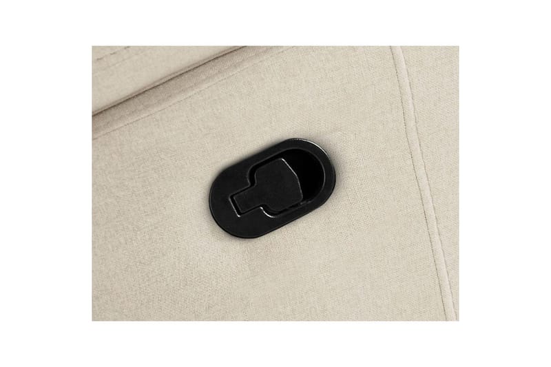 Sofa 3-seter Rayland Hvit, Sunday Stoff, Elektrisk recliner - Hvit, Sunday Stoff, Elektrisk recliner - Møbler - Sofaer - Reclinersofaer