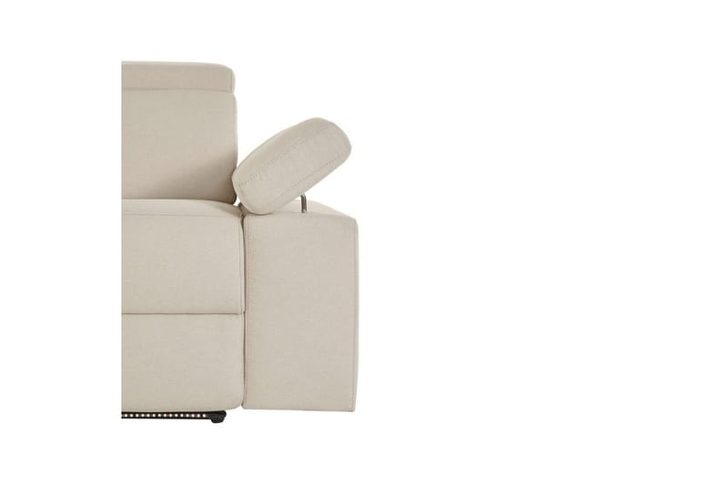 Sofa 3-seter Rayland Hvit, Sunday Stoff, Elektrisk recliner - Hvit, Sunday Stoff, Elektrisk recliner - Møbler - Sofaer - Reclinersofaer