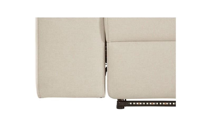 Sofa 3-seter Rayland Hvit, Sunday Stoff, Elektrisk recliner - Hvit, Sunday Stoff, Elektrisk recliner - Møbler - Sofaer - Reclinersofaer