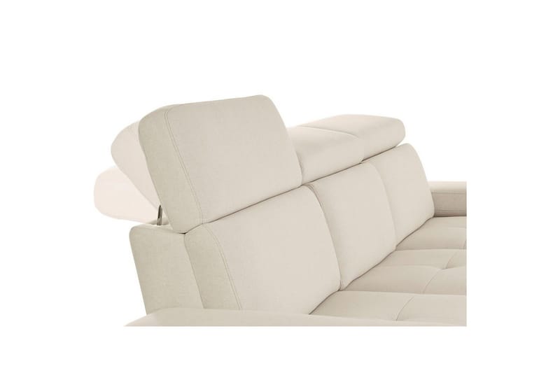 Sofa 3-seter Rayland Hvit, Sunday Stoff, Elektrisk recliner - Hvit, Sunday Stoff, Elektrisk recliner - Møbler - Sofaer - Reclinersofaer
