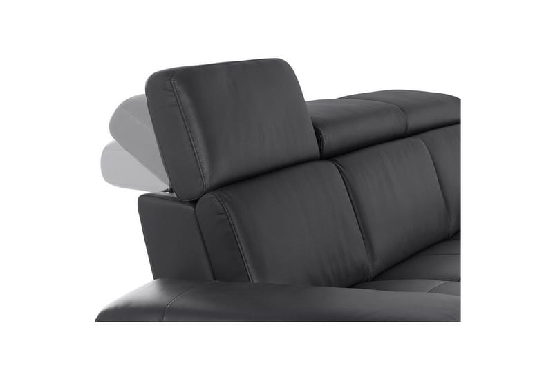 Sofa 3-seter Rayland Svart, Lær/PU, Elektrisk recliner - Svart, Lær/PU, Elektrisk recliner - Møbler - Sofaer - Reclinersofaer