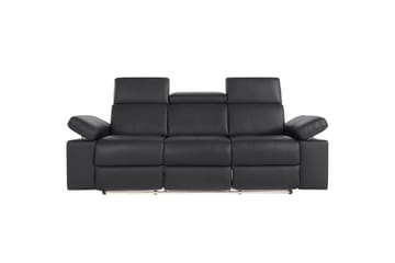 Sofa 3-seter Rayland Svart, Lær/PU, Elektrisk recliner - Svart, Lær/PU, Elektrisk recliner - Møbler - Sofaer - Reclinersofaer