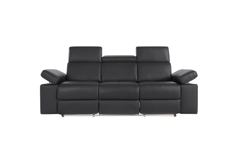 Sofa 3-seter Rayland Svart, Lær/PU, Elektrisk recliner - Svart, Lær/PU, Elektrisk recliner - Møbler - Sofaer - Reclinersofaer