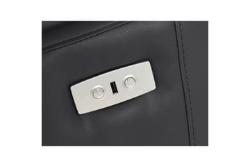 Sofa 3-seter Rayland Svart, Lær/PU, Elektrisk recliner - Svart, Lær/PU, Elektrisk recliner - Møbler - Sofaer - Reclinersofaer