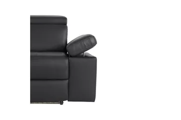 Sofa 3-seter Rayland Svart, PU, Elektrisk recliner - Svart, PU, Elektrisk recliner - Møbler - Sofaer - Reclinersofaer