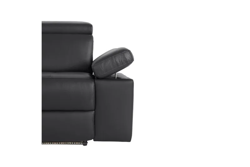 Sofa 3-seter Rayland Svart, PU, Elektrisk recliner - Svart, PU, Elektrisk recliner - Møbler - Sofaer - Reclinersofaer