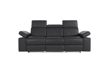Sofa 3-seter Rayland Svart, PU, Elektrisk recliner - Svart, PU, Elektrisk recliner - Møbler - Sofaer - Reclinersofaer