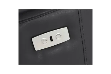 Sofa 3-seter Rayland Svart, PU, Elektrisk recliner - Svart, PU, Elektrisk recliner - Møbler - Sofaer - Reclinersofaer