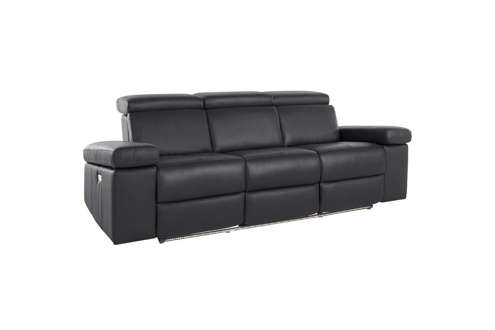 Sofa 3-seter Rayland Svart, PU, Elektrisk recliner - Svart, PU, Elektrisk recliner - Møbler - Sofaer - Reclinersofaer