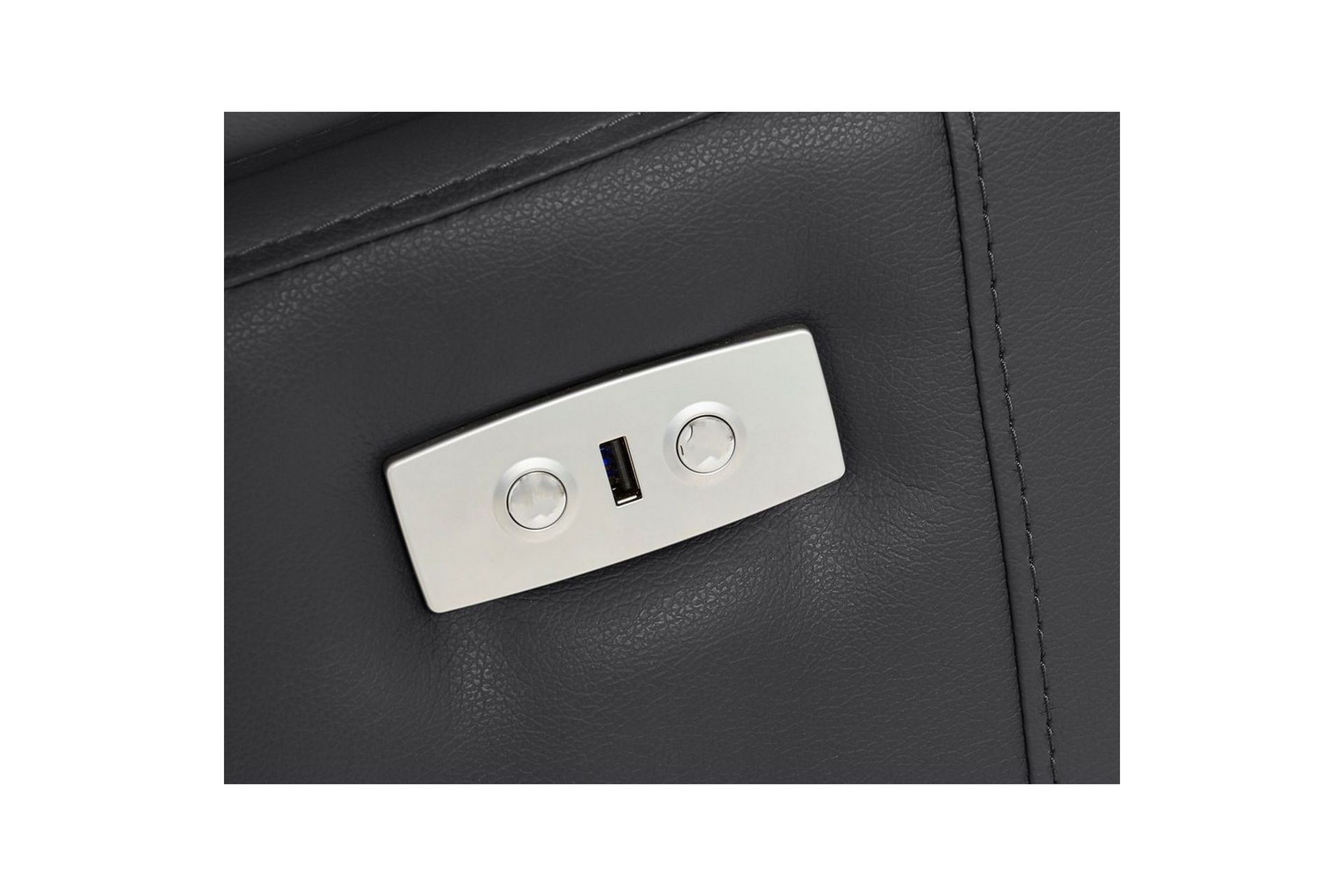 Sofa 3-seter Rayland Svart, PU, Elektrisk recliner - Svart, PU, Elektrisk recliner - Møbler - Sofaer - Reclinersofaer