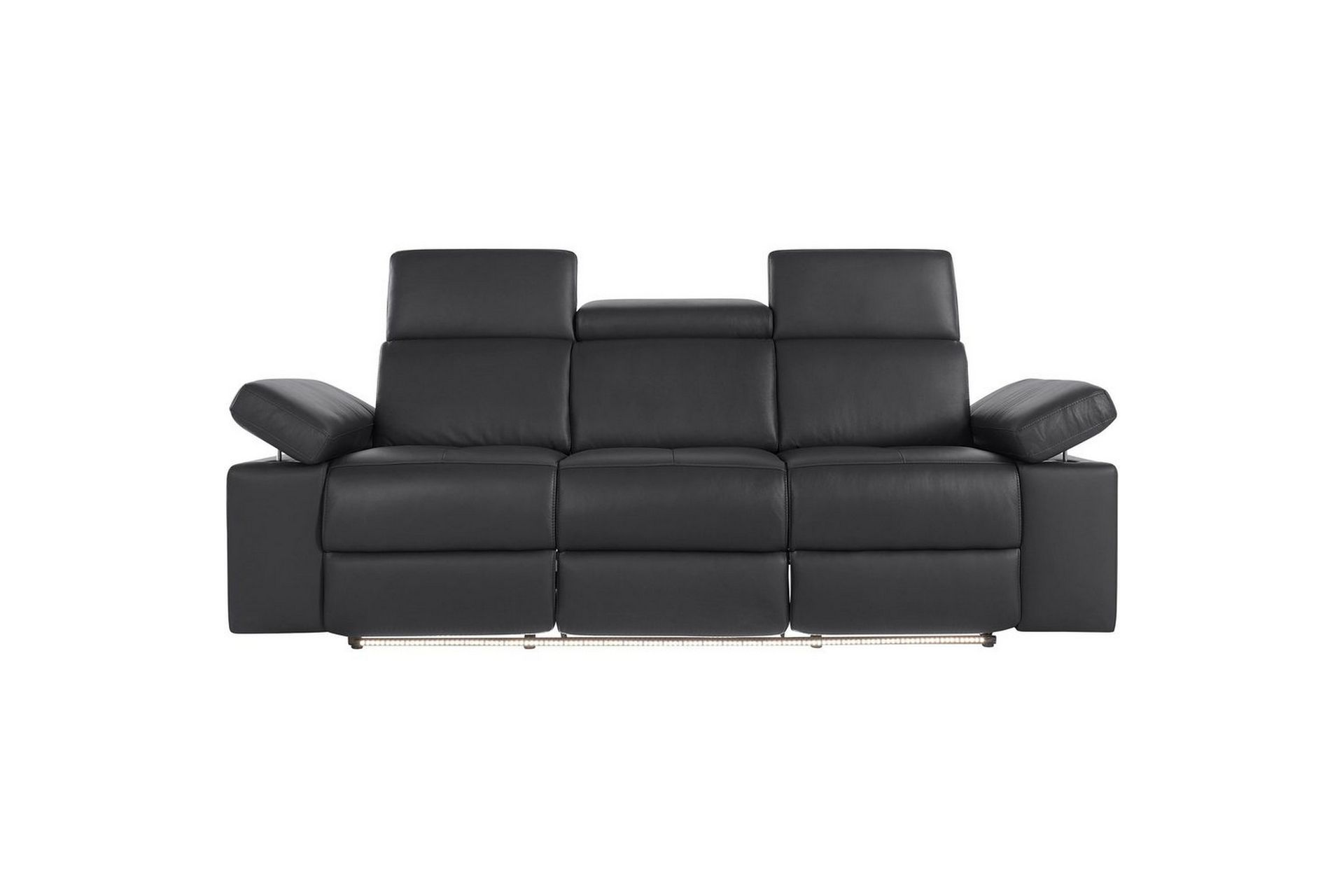 Sofa 3-seter Rayland Svart, PU, Elektrisk recliner - Svart, PU, Elektrisk recliner - Møbler - Sofaer - Reclinersofaer