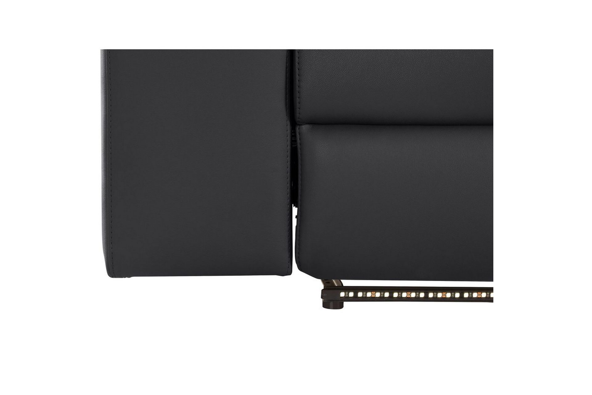 Sofa 3-seter Rayland Svart, PU, Elektrisk recliner - Svart, PU, Elektrisk recliner - Møbler - Sofaer - Reclinersofaer